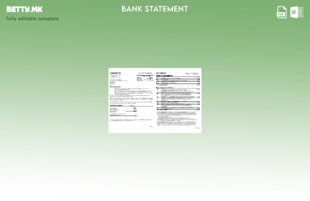 модерен стил на САД JPMorgan Chase шаблон за зборови за страници за изводи од ба